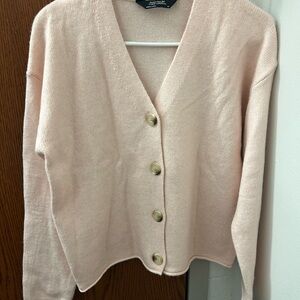 Elegant Blush Button-Up Cardigan